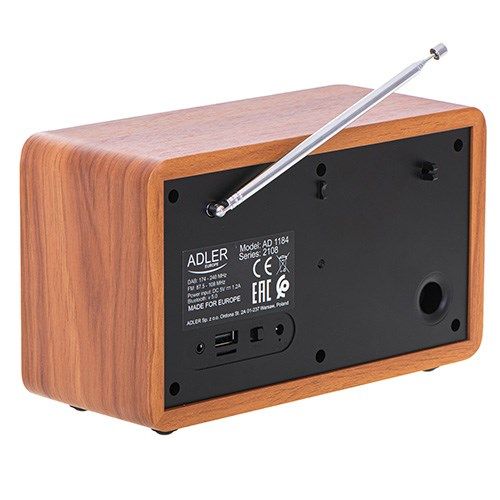 Adler AD 1184 radio Portable Digital Black  Wood_10