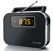 Muse M-081R Alarm function 2-band PLL portable radio Black_1