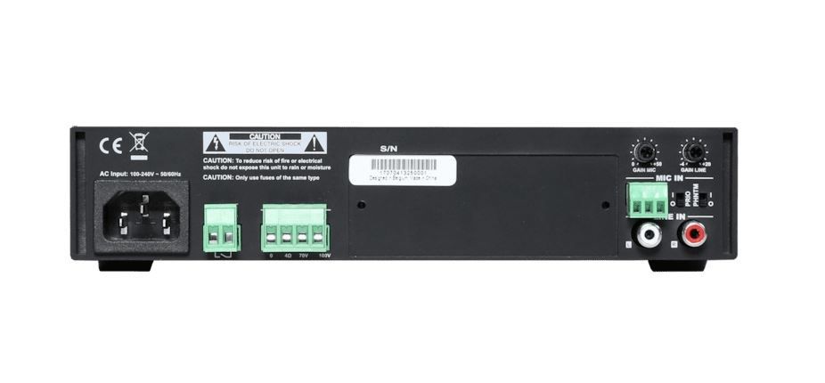 AUDAC COM104 Public Address Amplifier 40W @70/100V/ Black_3