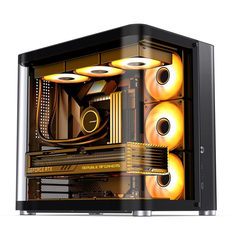 Jonsbo TK-2 2.0 Midi-Tower  Tempered Glass - black_2