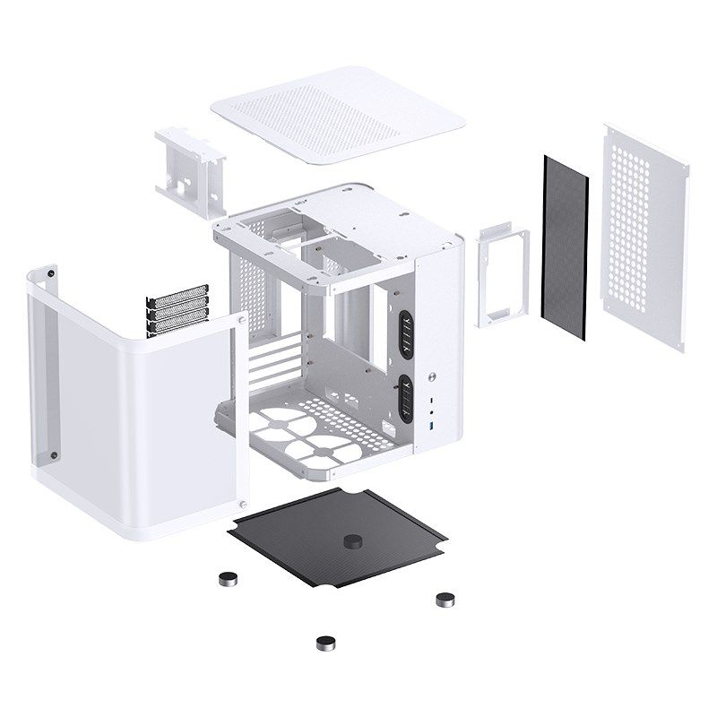 Jonsbo TK-1 2.0 Micro-ATX Case  Tempered Glass - white_12