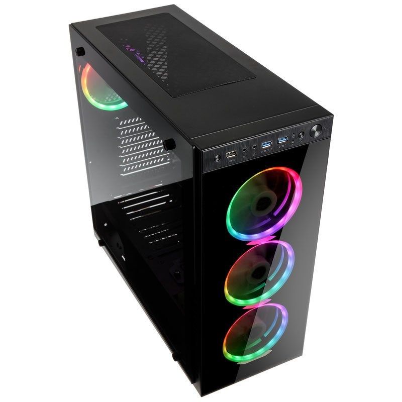 Kolink Horizon RGB Mid Tower  Tempered Glass - Black_2