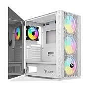 SAVIO Raptor White X1 ARGB Glass/Mesh White Computer Case_7