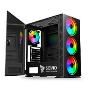 SAVIO PC Case Prime X1 ARGB Glass Black_4