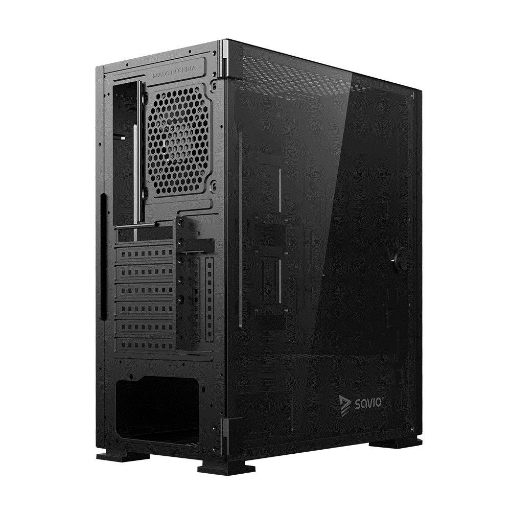 SAVIO Shadow X2 Mesh/Glass Computer Case Black_6