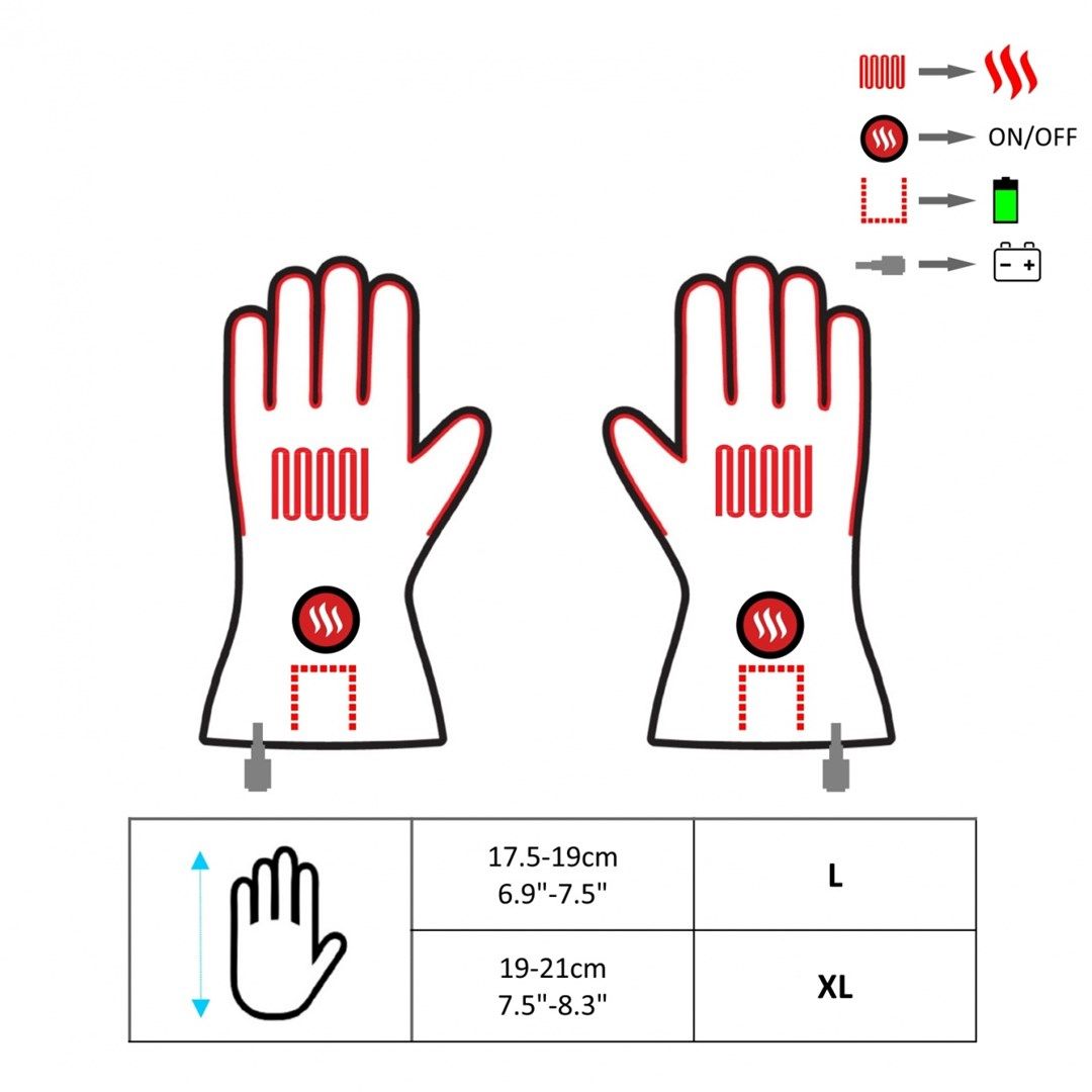 GLOVII HEATED MOTORCYCLE GLOVES L  GDBL_10