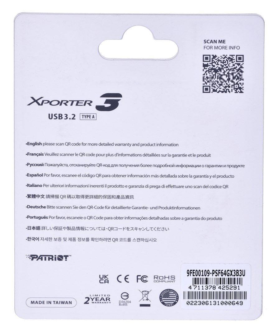 PARTIOT FLASHDRIVE Xporter 3 64GB Type A USB 3.2_8