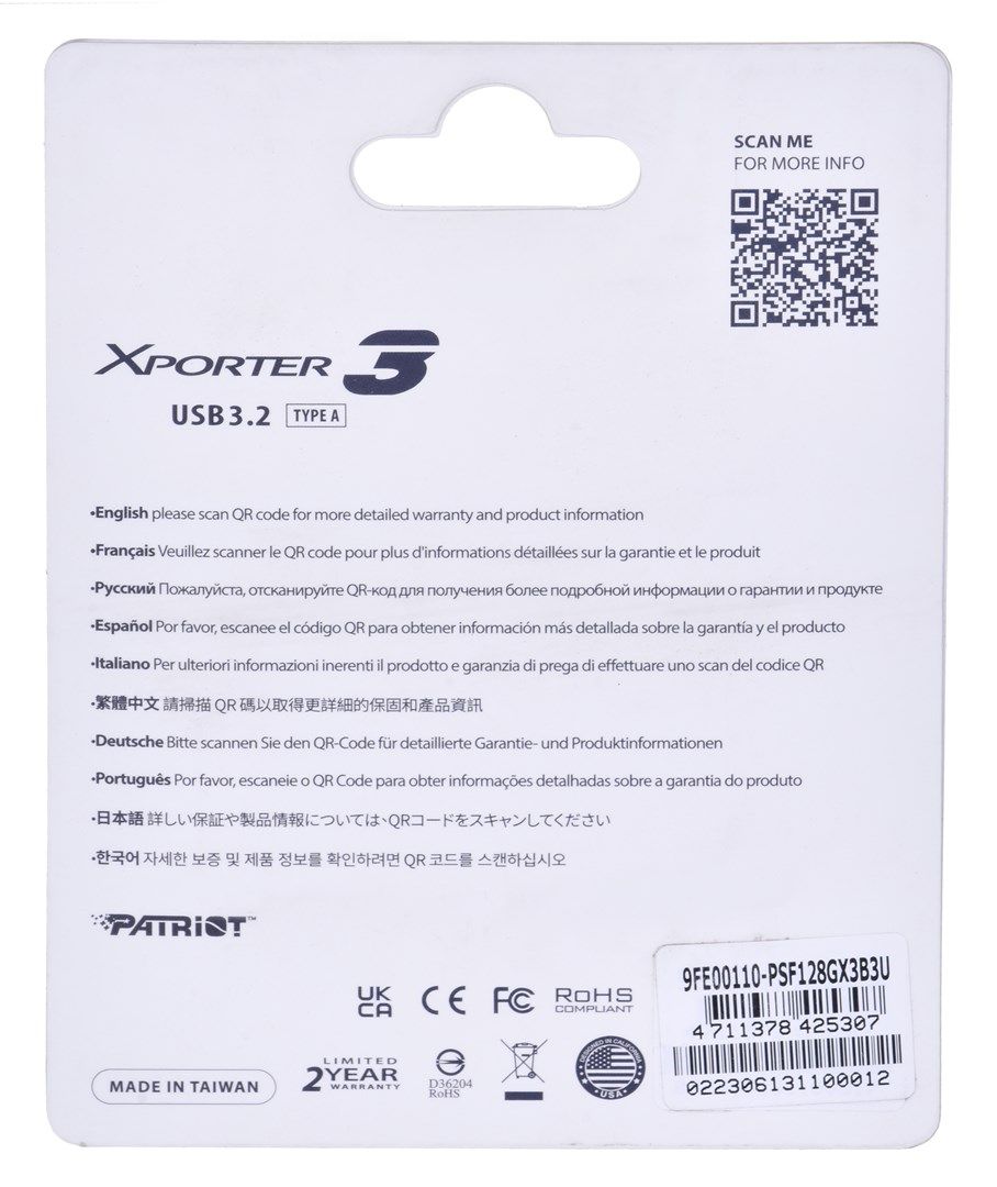 PARTIOT FLASHDRIVE Xporter 3 128GB Type A USB 3.2_8