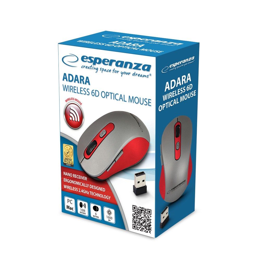 Esperanza EM131R Mouse RF Wireless Optical 1600 DPI_4