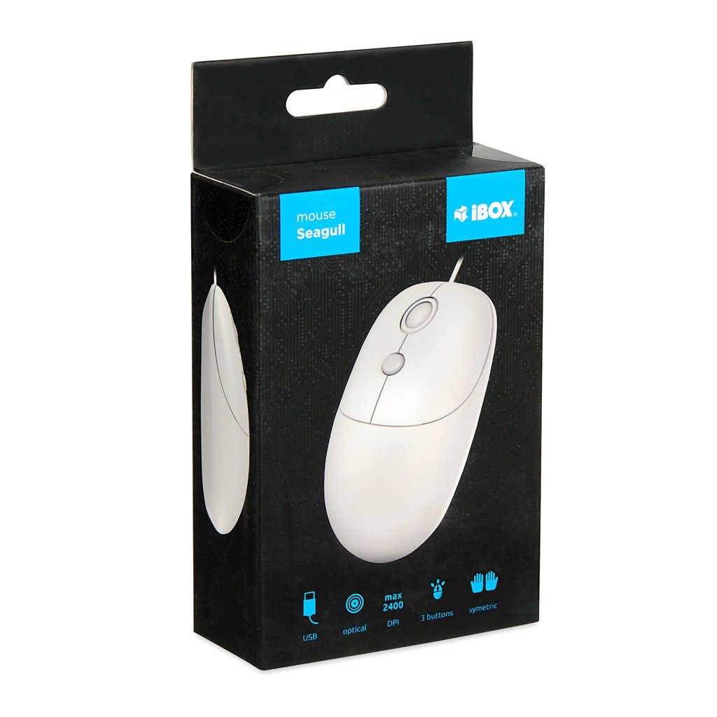 iBOX i011 Seagull wired optical mouse  white_4