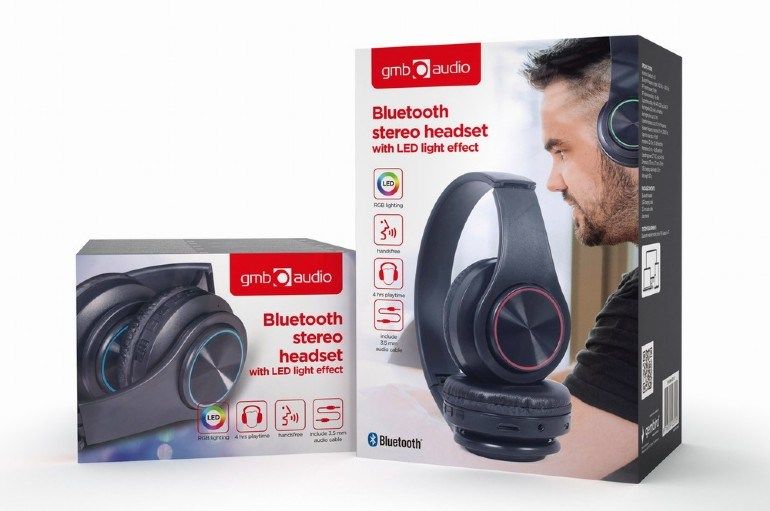 Gembird BHP-LED-01 headphones/headset Wired & Wireless Head-band Music/Everyday Micro-USB Bluetooth Black_7