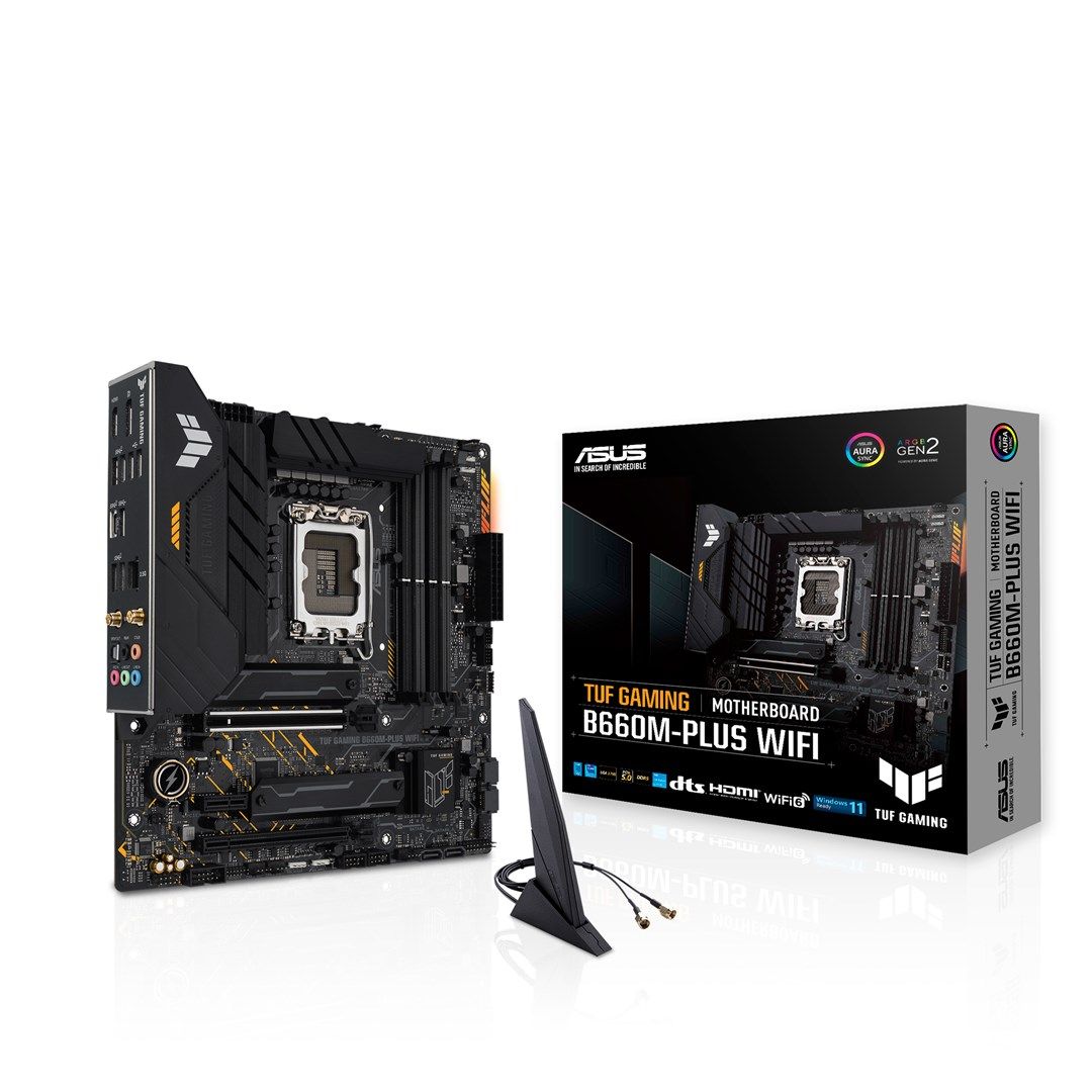 Asus | TUF GAMING B660M-PLUS WIFI | Processor family Intel | Processor socket LGA1700 | DDR5 | Number of SATA connectors 4_7