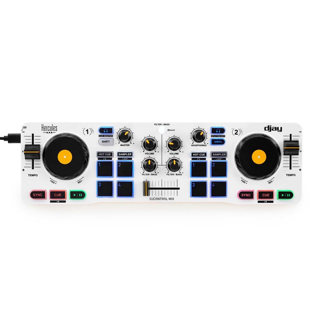 Hercules DJControl Control MIX Bluetooth Pour Smartphone et tablettes Android e 2 channels Black  White  Yellow_2