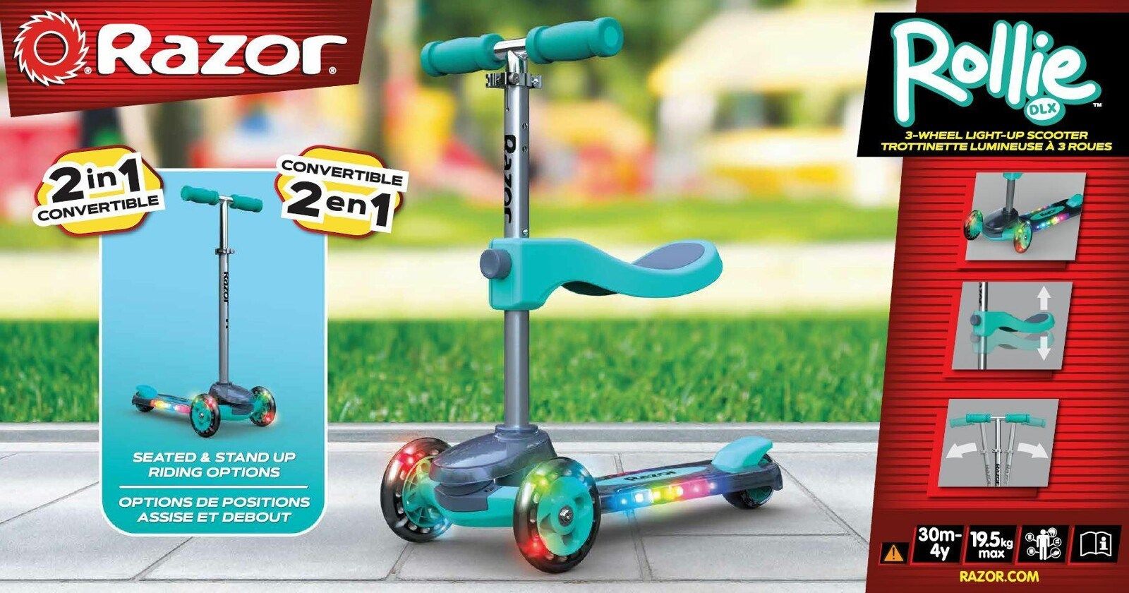 RAZOR Scooter 2in1 Rollie DLX 20073645 - turquoise_10