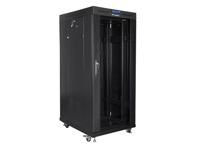 Lanberg FF01-8027-12BL rack cabinet 27U Freestanding rack Black_4