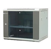 EMITERNET Separate hanging cabinet 19  9U  sheet metal/glass doors  600×450×500mm width/depth/height EM/AP6409_1