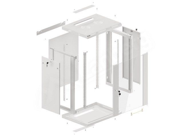 Lanberg WF01-6415-10S rack cabinet 15U Wall mounted rack Grey_6