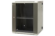 EMITERNET Split hanging cabinet 19  15U  sheet metal/glass doors  600×550×770mm width/depth/height EM/AH6515_1