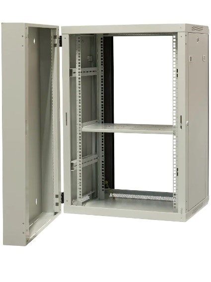 EMITERNET Split hanging cabinet 19  18U  sheet metal/glass doors  600×550×910mm width/depth/height EM/AH6518_2