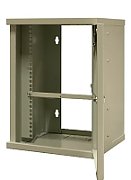 EMITERNET Single hanging cabinet 10'' 9U  sheet metal door  325×330x445mm (width/depth/height) EM/SOHO-B-9U_1