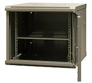 EMITERNET Separate hanging cabinet 19'' 9U  unassembled  sheet metal/glass door  600x600x500mm width/depth/height. EM/AS6609X_1