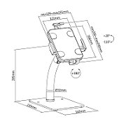 Maclean Tablet Holder  Desktop  Lock  7.9 -11   Universal  MC-468W_1