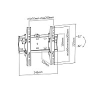 Gembird WM-42T-02 TV mount 106.7 cm (42 ) Black_5