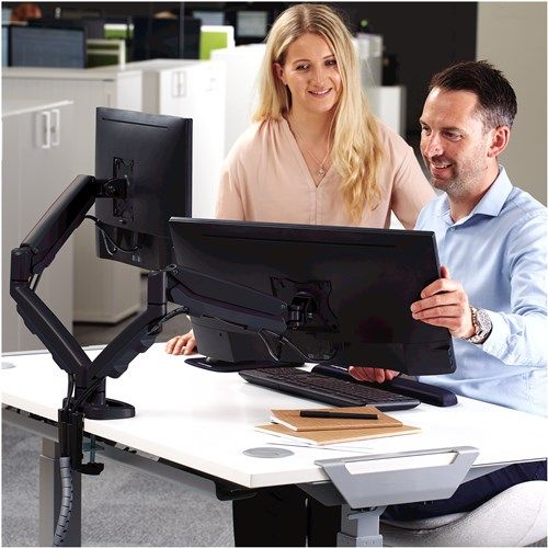 MONITOR ARM DUAL EPPA BLACK 9683401 FELLOWES_2