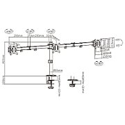 Gembird MA-D3-01 Adjustable desk 3-display mounting arm (rotate  tilt  swivel)  17”-27”  up to 7 kg_2