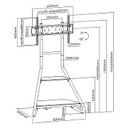 Maclean MC-455 Freestanding Corner TV Stand in Bauhaus Style  Free-standing TV Holder with Two Levels  Made of Wood  Load Capacity up to 10 kg  TV Mount up to 40 kg  37-75''  Max. VESA 600x400  Max. Height 1460mm_1