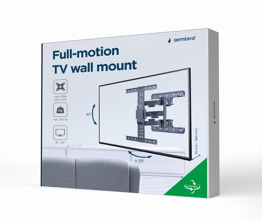 Gembird WM-65ST-01 Full-motion TV wall mount  32”-65” (36 kg)_3