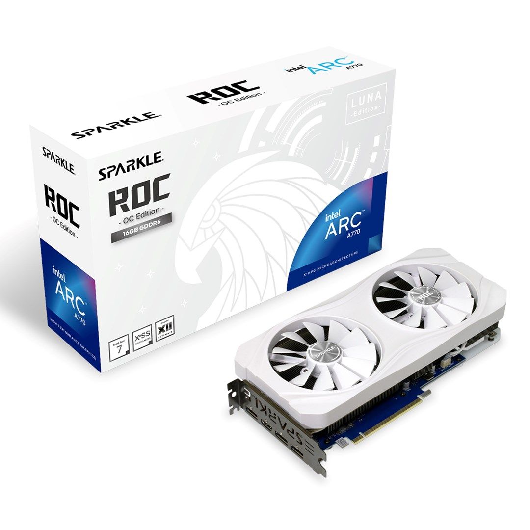 Placa video SPARKLE Arc A770 ROC LUNA OC 16 GB GDDR6 256 bit