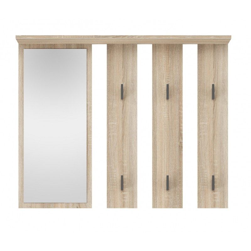 Hanger + mirror PARMA 100x15x.81.5 cm  oak sonoma_2