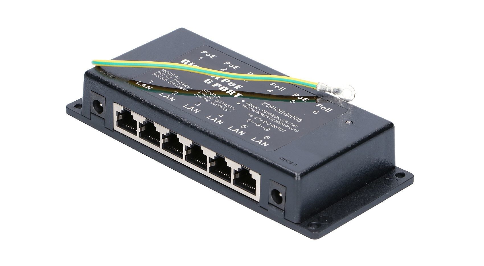 Extralink 6 Ports | Gigabit PoE Injector | 6x 1000Mbps RJ45_5