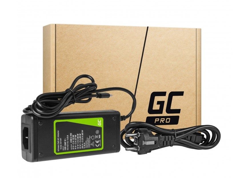 Green Cell AD134P USB-C charger AC adapter 65W for notebook tablet smartphone_6