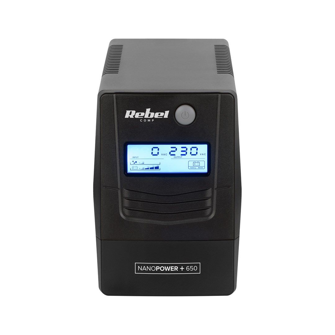 UPS REBEL model Nanopower Plus 1000 (offline  1000VA / 600W  230 V  50Hz  LCD  USB  RJ45)_2