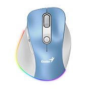 MOUSE Genius,  Ergo 9000S, PC sau NB, wireless, BT+2.4GHz, optic, 2400 dpi, butoane/scroll 6/1, , albastru, 