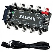 Fan HUB Zalman,  10 port x 4-pin PWM, SATA 12V, 