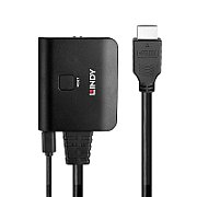 Cablu Lindy 2 porturi HDMI 4K60, latime de banda suportata 18Gbps, Chipset: GSV2006, lungime cablu 500 mm  negru