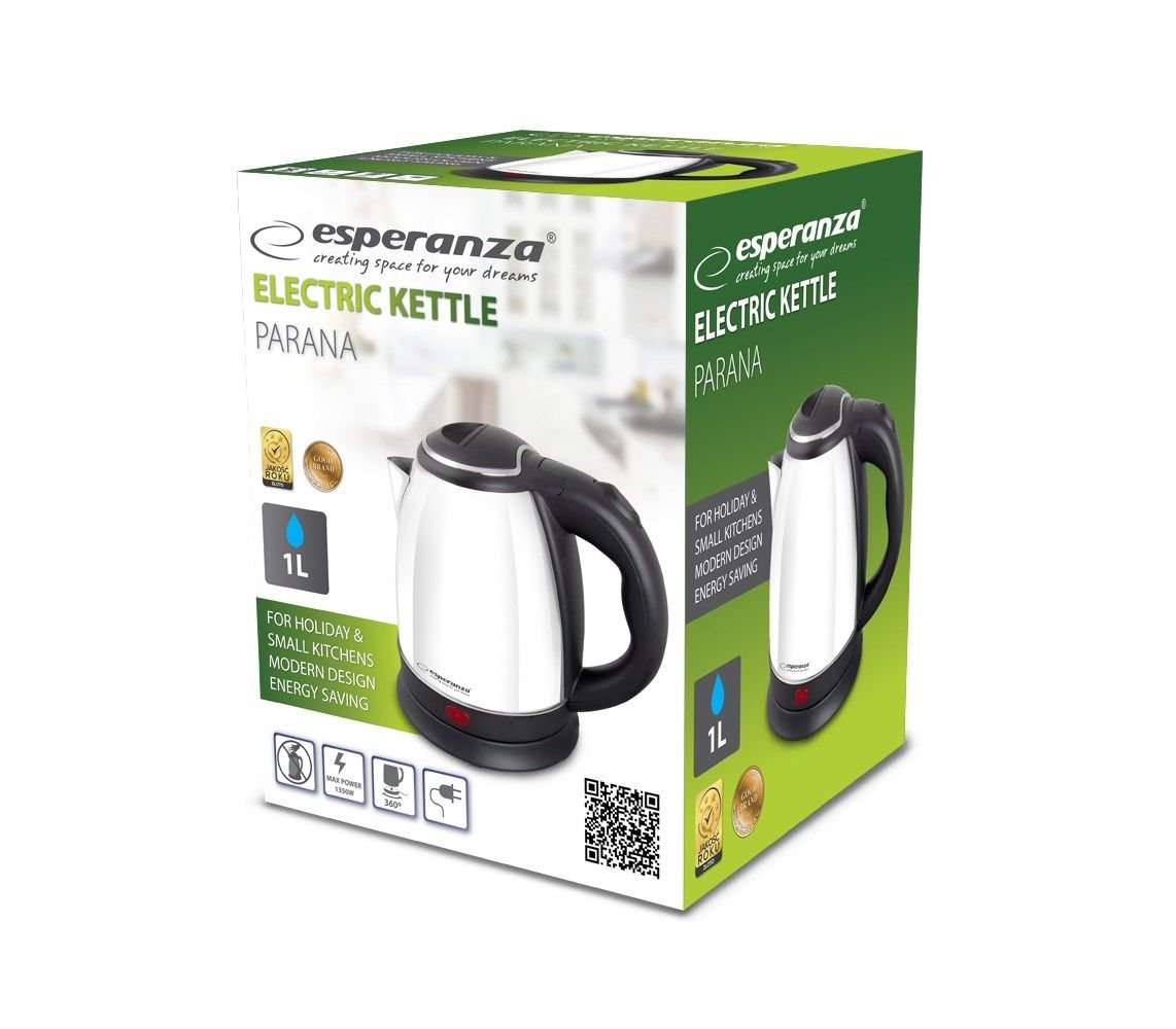 Esperanza EKK128W Electric kettle 1 L Black White 1350 W_3