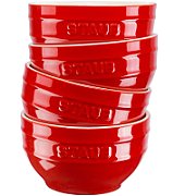 Set of 4 Staub round bowls - 12 cm  Red_1