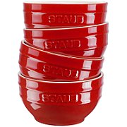 Set of 4 Staub round bowls - 12 cm  Red_3