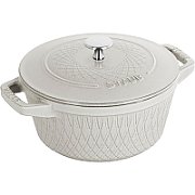 Staub Round Cast Iron Pot - 2.3 ltr  White Truffle_1