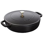 Staub Deep Braising Pan with Lid - 24 cm  Black_1