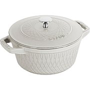 Staub Round Cast Iron Pot - 4 ltr  White Truffle_1