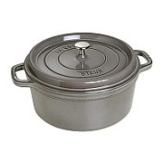 Staub Round Cast Iron Pot - 6.7 ltr  Graphite_4