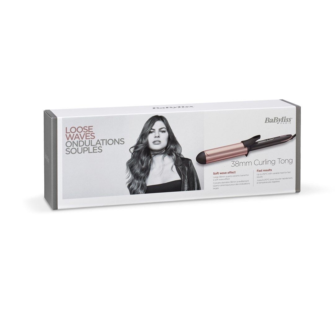 BaByliss C453E  38 mm Curling Tong Curling iron Warm Black  Pink 98.4  (2.5 m)_7