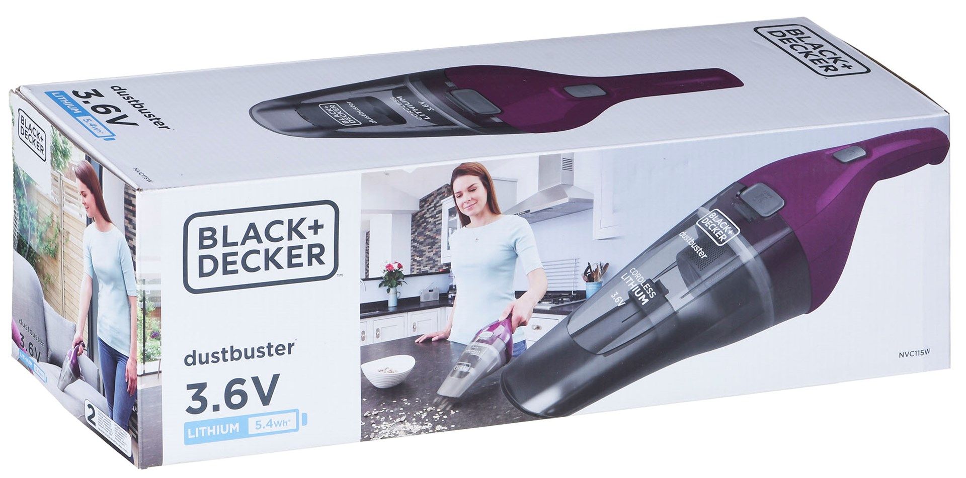 Black & Decker NVC115W handheld vacuum Grey  Purple Bagless_9