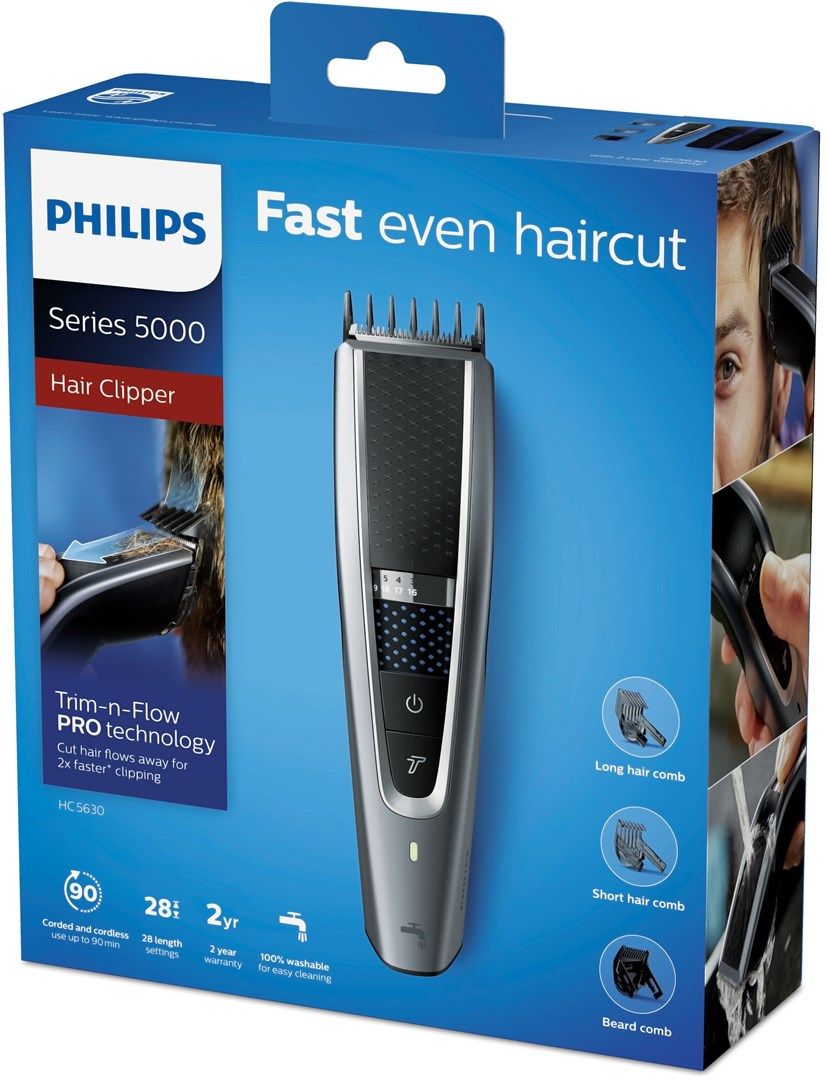 Philips 5000 series HC5630/15 hair trimmers/clipper Black  Silver_2