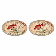 Set of 2 Sea Life melamine oval platters - 24 x 15 cm_1